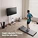 FITUEYES Rolling TV Stand with Power Outlets, Swivel Portable TV Stand for 32-70 Inch LCD LED OLED Flat/Curved Panel Screen TVs, Height Adjustable&Wood Base, Mobile TV Cart with Shelf