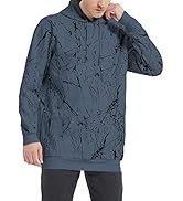 Men's Tall Tie-Dye Hoodies printed Extra Long Pullover Hooded Sweatshirt for Tall Men