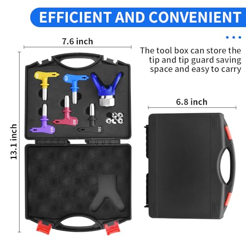 6Pcs Reversible Spray Nozzle Tips,Airless Spray Tips,Airless Spray Gun Nozzle,Tip Guard and Airless Spray Tip Organizer. (211,313,415,517,623) by Spray freely - Image 2