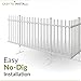 3.5ft H x 7.6ft W (1 Panel) Freestanding Zippity Lightweight Portable Fence Kit, White Vinyl Picket Fence Panel, Portable Outdoor & Indoor Fence for Temporary Events, Easy Install for Backyard ZP19026