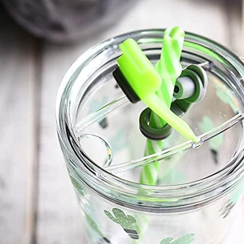Image of Coffee Mug with Straw & Lid - Multipurpose Mason Jar Style Can Sipper for Green Tea, Milk, Juice, Smoothies & More - Reusable Drinking Cup for Home & Office (Printed Coffee Mug 470)