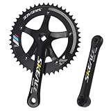 Manivelle de vélo de piste de course : fixée avec plusieurs filetages for rendre la force de la manivelle plus directe. Conception de réduction de poids interne, poids plus léger.