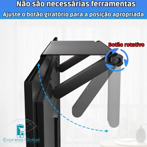 Prateleira superior ajustável para TV de plataforma larga de 13 polegadas suporte tela montagem disp