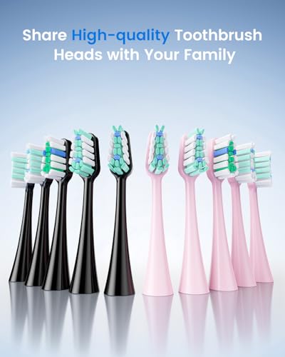 2 Stück Elektrische Zahnbürste Schallzahnbürste für Erwachsene und Kinder - Electric Toothbrush mit 8 Bürstenköpfen und 5 Modi. 90 Tagen Akkulaufzeit, 2 Minuten Smart Timer, Reiseetui – Bild 7