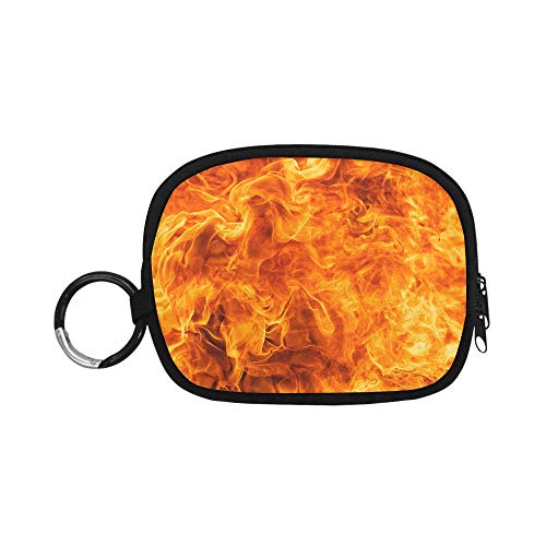 Preisvergleich Produktbild Geldbörse münzfach Blaze Feuer Flamme textur schlüsselanhänger geldbörse geldbörse Tasche reißverschluss mit schlüsselbund Ring für mädchen Frauen Kinder