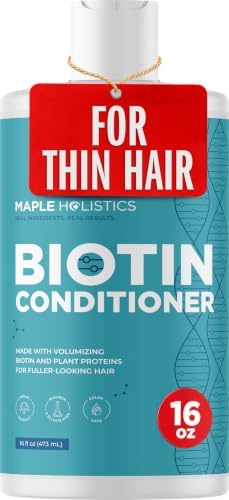 Biotin Conditioner for Thinning Hair - Volumizing Conditioner for Fine Thin & Weak Hair - Sulfate Paraben & Silicone Free with Nourishing Plant Proteins Argan Oil Green Tea & B Vitamins (16 Fl Oz)