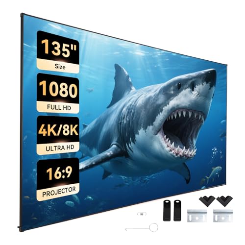 Fixed Frame Projector Screen Ultra-Thin 0.4" Aluminum Frame Wall Projector