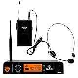 Nady DW-11 Digital Wireless Headset Microphone System with HM-3 Unidirectional Headmic – Ultra-low latency with QPSK modulation - XLR and ¼” outputs – UHF range