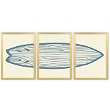 ZZJYYC Framed Surfboard Wall Art Decor