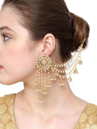 Shining Diva Fashion Latest Stylish Fancy Gold Plated Traditional Earring for Women (9611er)