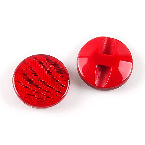 10 Pcs Round Resin Buttons Striped Buttons for Overcoat Sewing Accessories (Red, 21mm)