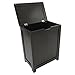 Redmon 18'' x 11.25'' x 23.25'' Contemporary Country Wainscot Style Wooden Clothes Hamper for Bedroom, Bathroom, and Laundry Room, Espresso