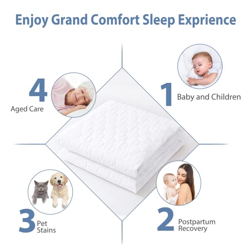 image for HYMOKEGE Twin Mattress Protector Waterproof, Quilted Mattress Pad Brea