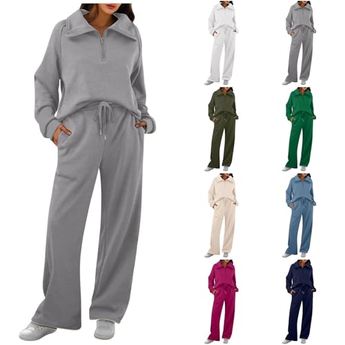 Image of Hotter Shoes For Women Clearance Tracksuit Full Sets for Women UK 1/4 Zip Sweatshirts Sweatpants Jogger Set 2 Piece Co Ord Sets Outfits Gym Activewear Y2k Lounge Wear Holiday Must Haves