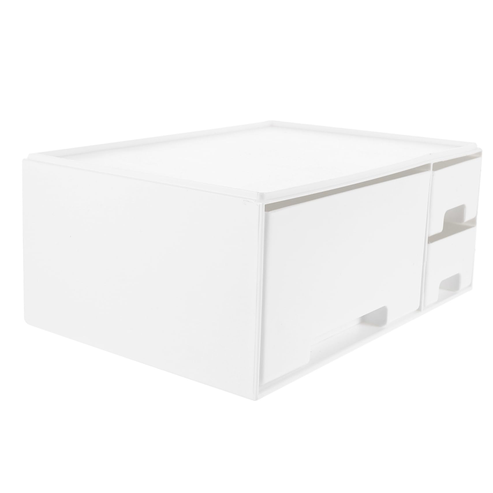 EXHUMKY Soporte Elevador para Monitor con Organizador Material Duradero Diseño Ergonómico para Oficina y Escritorio Blanco Almacenamiento Compacto para Ordenador y Tabletas