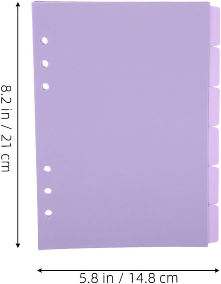 12pcs Purple Index Dividers for Binder with 3-Hole and 6-Hole Pp Material, Easy to Manage Loose-Leaf Page Markers for Daily Use and Student Planner Organization image 2