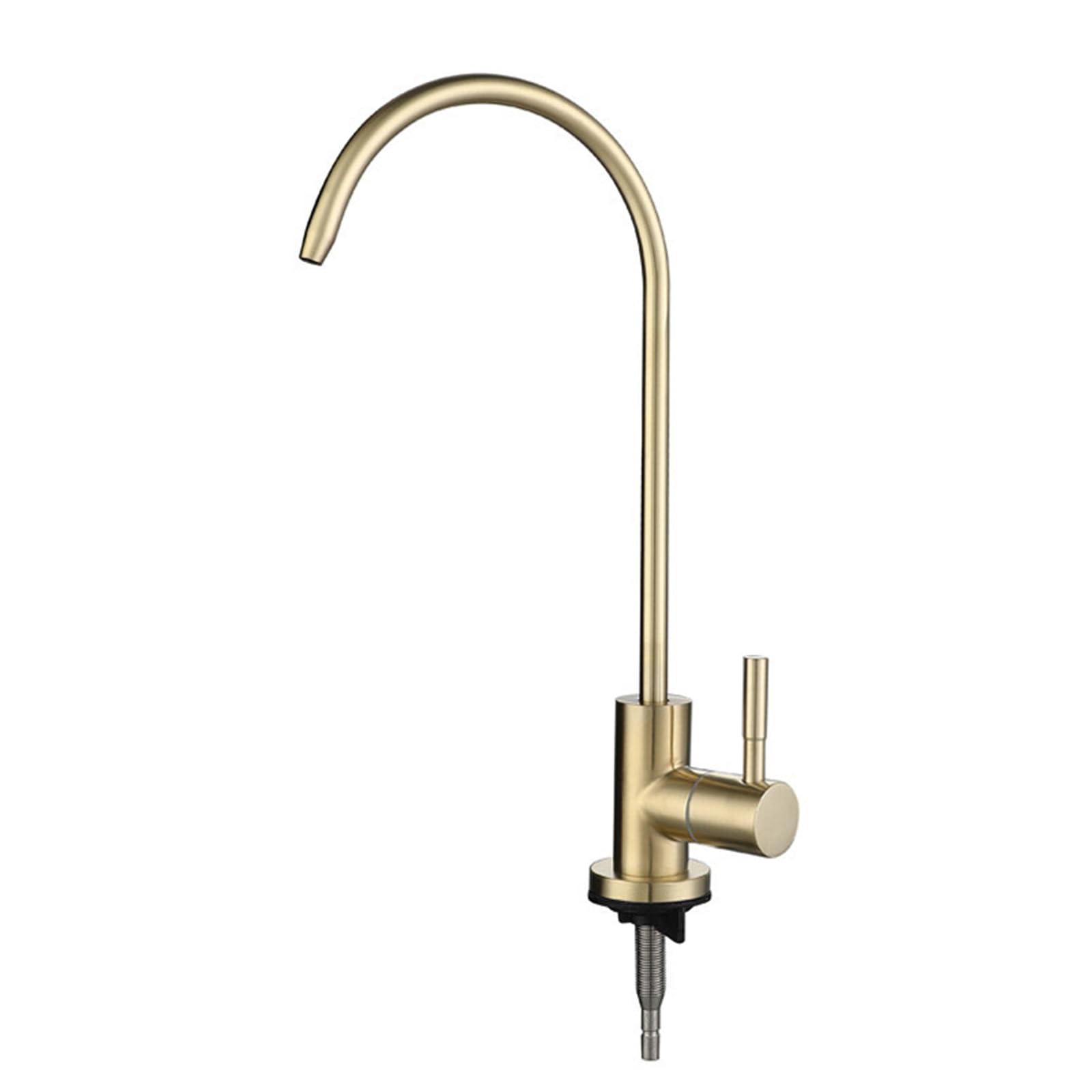 Grifo de cocina giratoria en acero inoxidable 304 oro cepillado de alta gama 7