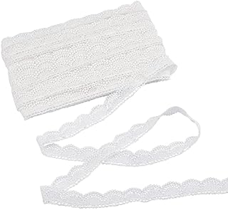 GORGECRAFT 15 Yards Lace Edge Trim Ribbon 1 Inch Wide White Sector Embroidered Edging Trimmings for DIY Sewing Craft Dress Brim Clothes Tablecloth Embellishments Accessories Gift Wrapping Supplies