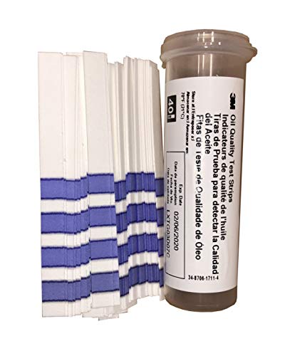 3M Frying Oil Quality Test Strips Kit, 1010 FMP 133-1232, Monitor Shortening Quality, Prevent Poor Food Quality with Shortening Quality Oil Test Paper, 1 Bottle of 40 Oil Test Strips