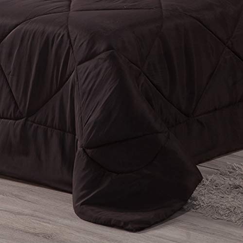 Edredom Solteiro Kit 04 Peças - Aconchego Várias Cores (Marrom)