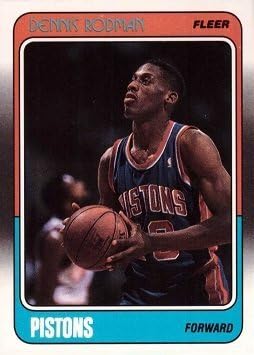 1988-89 Fleer Basketball #43 Dennis Rodman Rookie Card