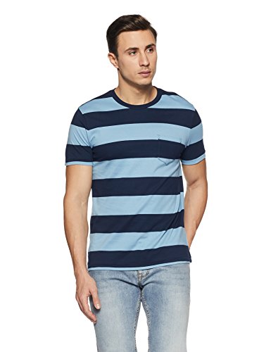 Image of GAP Essential Short Sleeve Rugby Stripe Crewneck Pocket T-Shirt For Men's