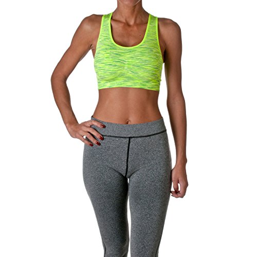 Riverberry Women's Actives Sports Bra, Neon Green, One Size Fits All