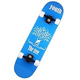 ★ IDEAL: Ein komplettes Skateboard mit rutschfestem Griff wartet auf Sie! Skateboarding von und zur Arbeit / zum Bahnhof oder ein Spaziergang durch die Stadt macht viel Spaß. Ideal für Anfänger oder fortgeschrittene Skater, ideal zum Üben von Fähigkeiten und Techniken oder zum Aufbau von Vertrauen bei Kindern. Die ultraleichte Anti-Shock-Riemenscheibe ist die beste Wahl für Ihren Street Skating- und Skatepark.