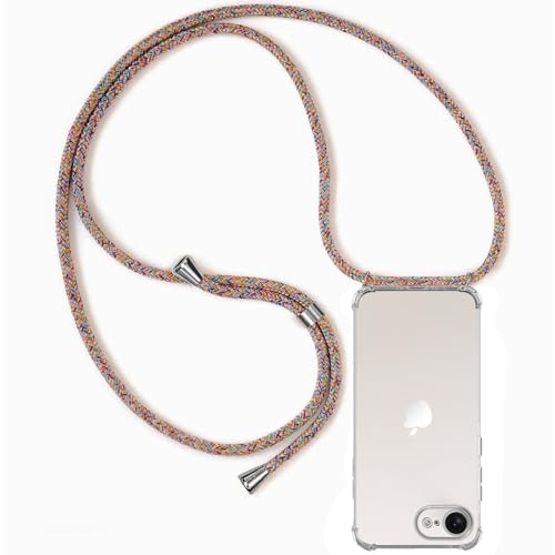 ZYIMOU Coque pour iPhone 16e / iPhone 17e avec Cordon, Collier Étui de Protection Ultra-Mince Transparente Clair Silicone Gel Souple TPU Antichoc Housse avec...
