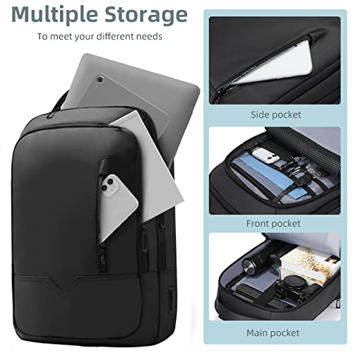 HEROIC KNIGHT Laptop Backpack, Expandable 18L-25L Tech Business Backpack with USB Charging Port - Image 3