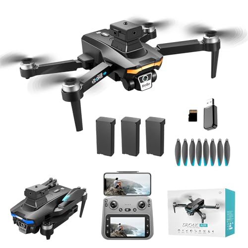 Drone GPS avec Caméra 4K pour Adultes, écran 4,5 pouces, Évitement d'obstacles, 69 minutes de vol, Retour Automatique, Suivi Automatique, Moteur sans balais, Quadricoptère RC pour Débutants
