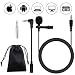 Produktbild PEMOTech Lavalier Mikrofon, Universaladapter Mikrofon für Smartphone Kondensator-Mikrofon Adapter für iPhone & Android, Laptop MacBook mit Stereo-Kopfhörerhörer mit 3,5 Umdrehungen