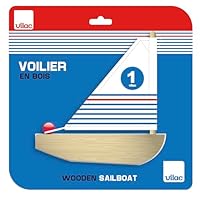 VILAC - Kleines Badesegelboot – Segelboot aus Holz – 1 Badesegelboot aus Holz – Spielzeug für Kinder ab 3 Jahren – 3901