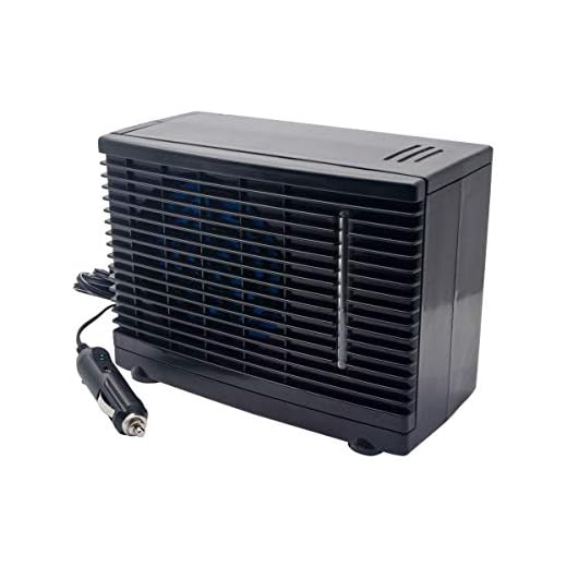 Baceyong 12 V mini luftkonditionering, bärbar justerbar kylare kylvatten avdunstande fläkt vatten is avdunstande för hem bil