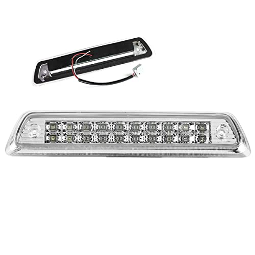 LED 3rd Third Brake Light Cargo Light High Mount Stop Light Compatible with Ford F-150 09-14,Chrome Housing/Clear Lens
