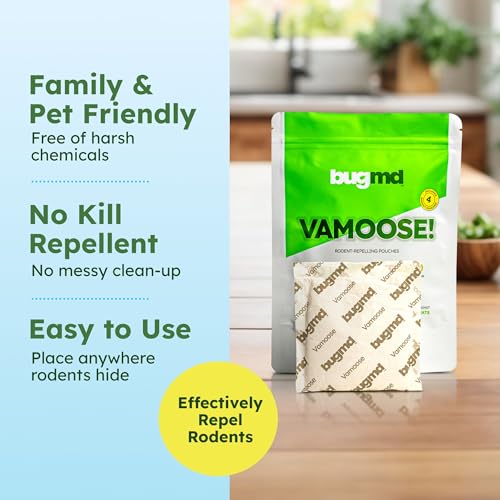 Bugmd Vamoose Rodent Repellent Pouches (1 Pack, 4 Pouches) – Plant-Powered Rat Repellent thumb #5