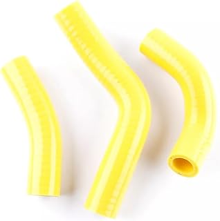 LUXERAD Tubo de silicona para manguera de radiador para Suzuki RM250 RM 250 1990 1991, color amarillo