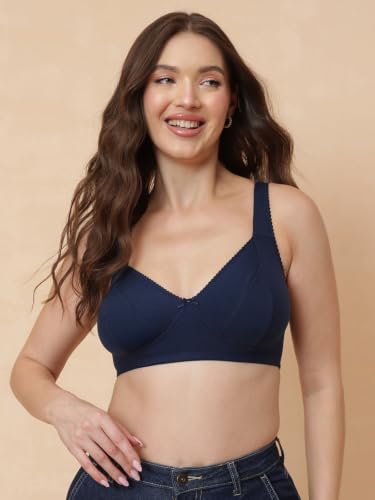 Image of Clovia Women Non-Padded Cotton Full Coverage Bra- Wirefree