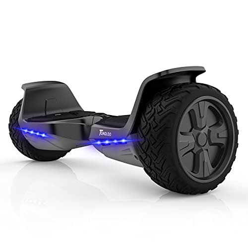 TOMOLOO Hoverboard Offroad with Bluetooth and Flash LED Lights,All Terrain Hoverboards for Kids and Adult with APP,UL2272 Certified 8.5 Inch Two-Wheels Electric Self Balancing Hover Board