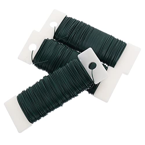 HOMSFOU 3pcs Green Iron Wire Flower Stems DIY Gardening Tying Wire for Plants Rustproof Binding for Vines for Home Decor Craft Projects