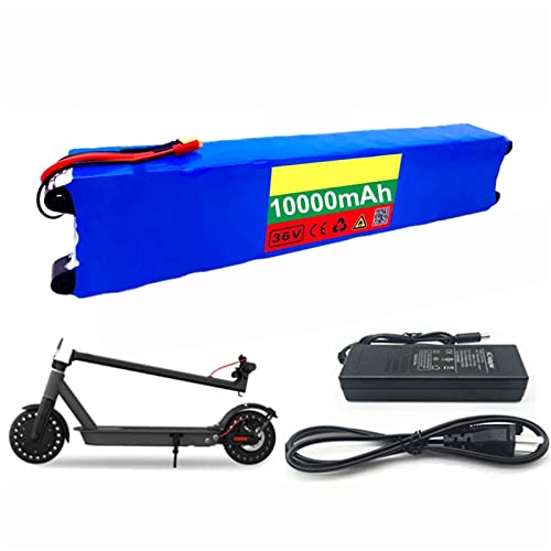 OXEXE Batería De Scooter 36V 10Ah para Xiaomi Mijia M365,Vespa Eléctrica De La Batería De 36V 10000mAh,BMS Integrado,con XT30+JM,para Patinete Xiaomi M365 + Cargador 42V 2A