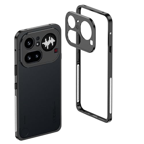 Nothing Phone (4a) pro�p�o���p�[ �A���~ ���M �P�[�X �J���������Y�ی� �����t���[�� ���^���T�C�h�J�o�[(�u���b�N)