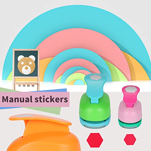 Tech-P Set Of 3Pcs (2 Inch+1.5 Inch+1Inch) Craft Punch Set Paper Punch Paper Punch Tool Eva Punches For Making Arts Crafts Projects Cards Scrapbooking Garland Hanging Decorations (Hexagon) #TOP3