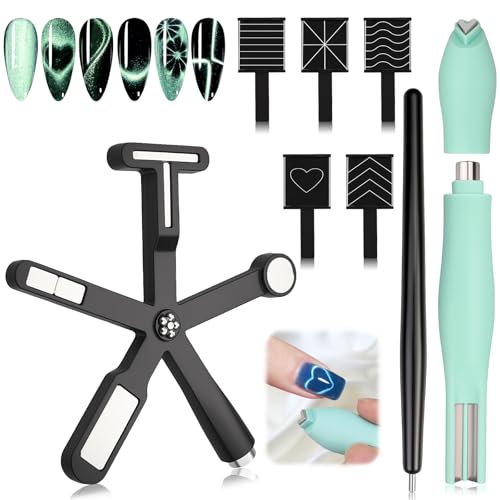 Plman Nail Magnet Tool Set, 3 in 1 Heart Magnet