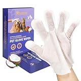 PawBubble Pet Wipes, Cleaning Glove Wipes for Dogs & Cats Hypoallergenic, Lick-Safe, Full-Body Grooming & Deodorizing Wipes for Daily Care & Travel Friendly (6 Packs)