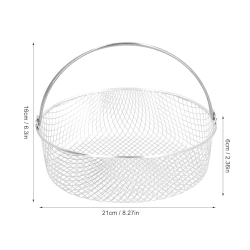 Cesta de Freír de Acero Inoxidable con Mango, Cesto para Papas Fritas, Cestos para Freidora sin Aceite, Colador para Papas Fritas, Anillos de Cebolla, Pollo miniatura 6