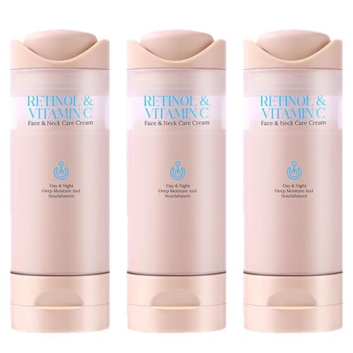 Image of Retinol & Vitamin C Tinted Moisturiser, Anti Aging, Korean Moisturiser for Mature Skin, Smooth Fine Lines, Tightening, Hydrating Skin Care, Day & Night Cream Anti Aging for Face & Neck (3)