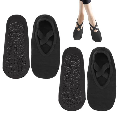 Unikeen - Unikeen Chaussettes Pilates Chaussettes De Yoga Chaussettes Antidérapantes Pour Femmes Et Filles Taille Unique Chaussettes Antidérapantes Pour Yoga Pilates Barre Danse Fitness (2)
