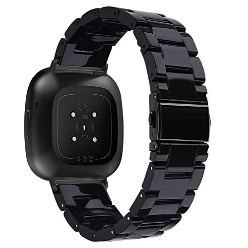 V-MORO Pulseira de Resina Compatível com Fitbit Versa 3 Bandas/Fitbit Versa Sense, Pulseira Leve com