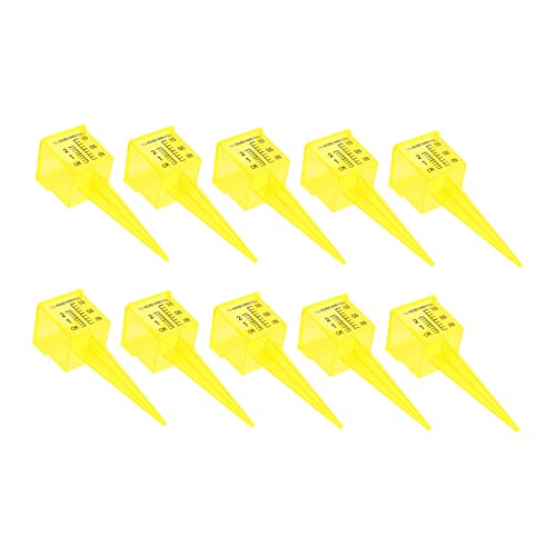 Toyvian 10Pcs Rain Gauges Outdoor Water Measuring Tools for Lawn and Garden Accurate Rain Measurement for Watering and Irrigation